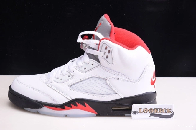 One Kick Red Retro Silver Fire (2020) Air Jordan 5 Tongue DA1911-102 0811